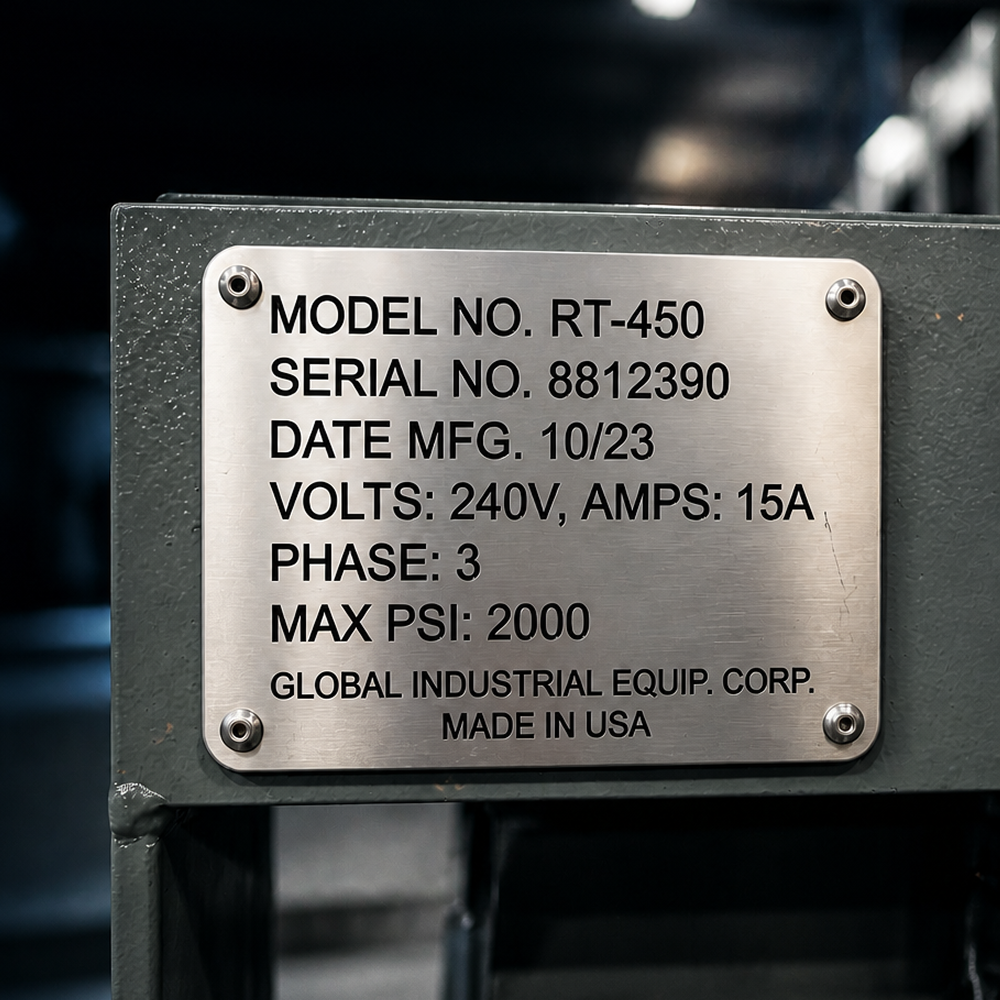 Equipment-nameplate