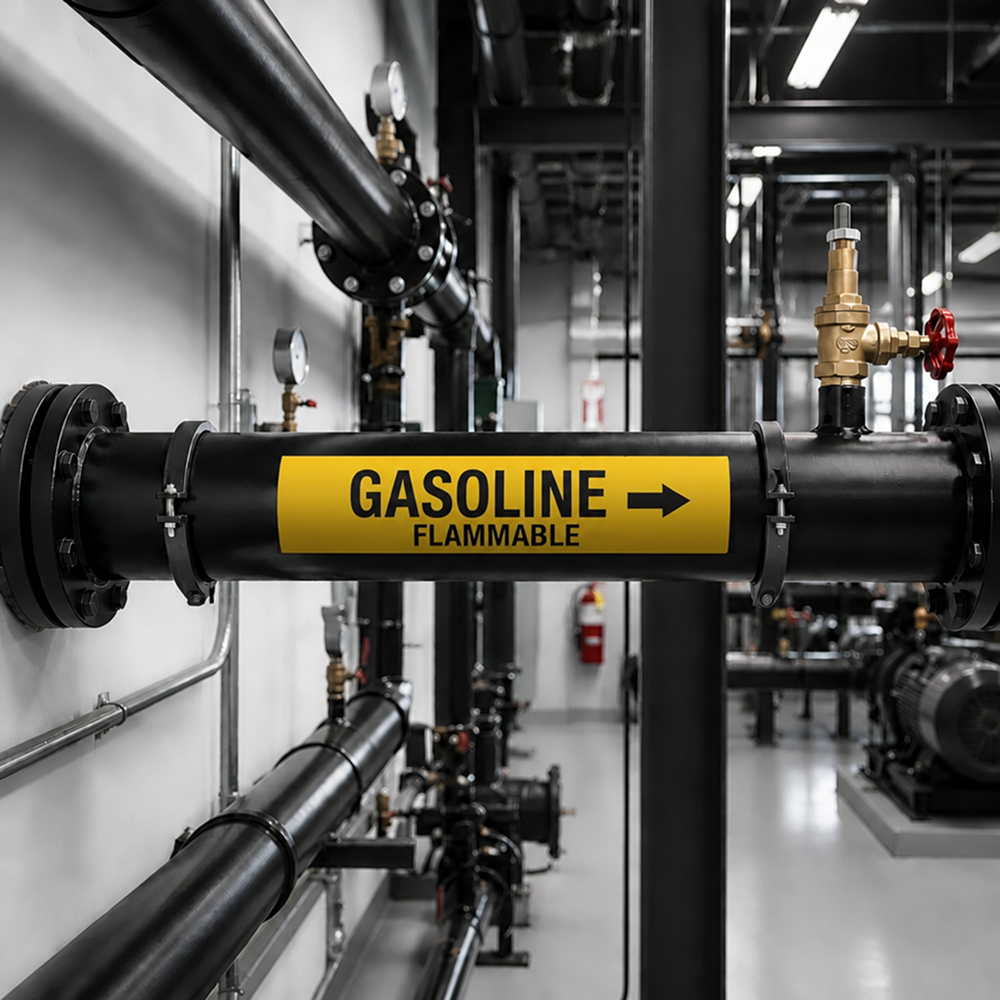 Pipe marking sticker